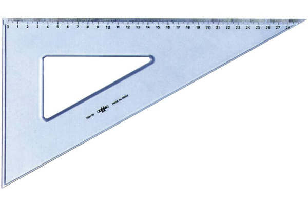 Squadra ARDA Linea Uni plastica termoresistente fumé ottico trasparente 60° cm 30 - 28830SS