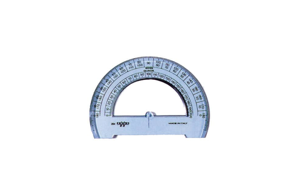 Goniometro ARDA Linea Uni plastica termoresistente fumé ottico trasparente 180° 12 cm - 284SS