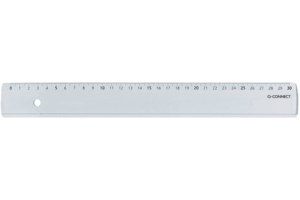 Righello Q-Connect trasparente 30 cm  KF00587