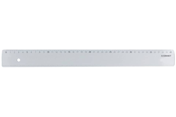 Righello Q-Connect trasparente 40 cm  KF00588