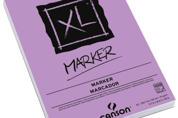 Blocco collato lato corto CANSON XL Marker bianco 70 g/m² 100 fogli A3 C200297237