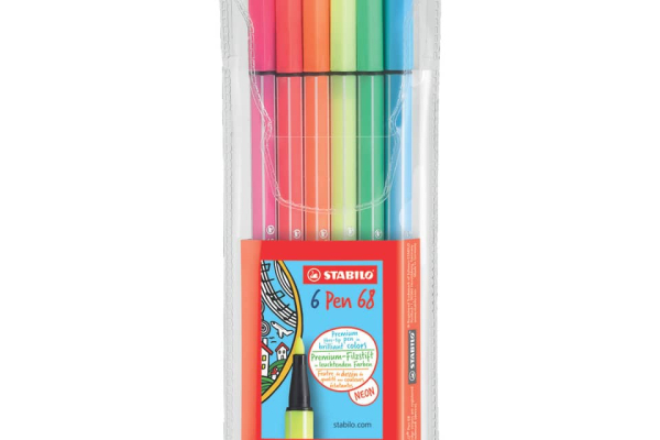 Pennarelli Stabilo Pen 68 1 mm assortiti  Conf. 6 pezzi - 6806-1