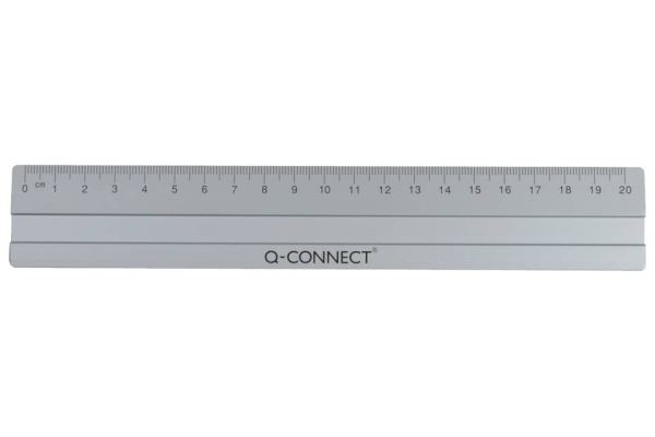 Righello Q-Connect alluminio argento 20 cm E-10290 IA