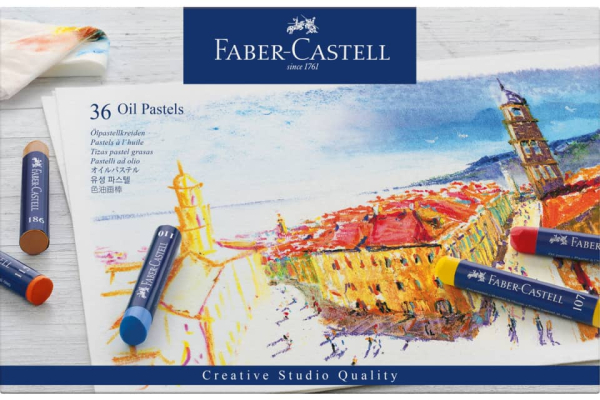 Pastelli a olio Faber-Castell Oil Pastels Creative Studio assortiti astuccio di cartone da 36 - 127036