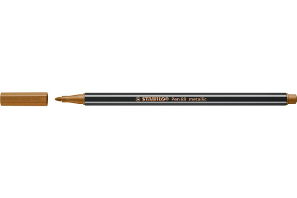 Pennarelli Stabilo Pen 68 metallic 1 mm  rame - 68/820