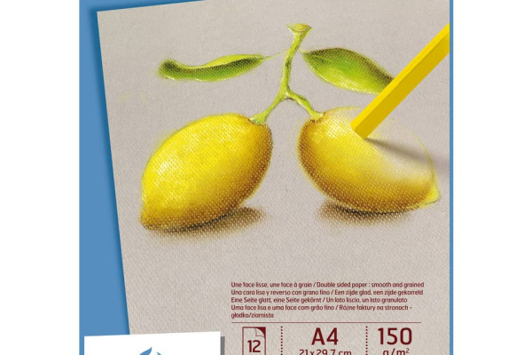 Blocco collato lato corto CANSON Dessin Couleur bianco, nero, grigio chiaro 150 g/m² 12 fogli A4 - C400041762