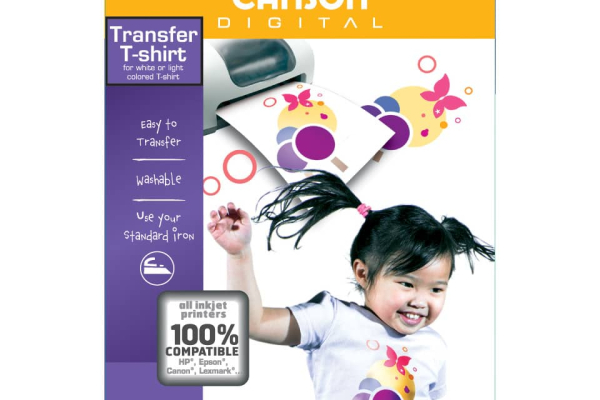 Carta patinata CANSON T-Shirt transfer A4 finitura opaca 140 g/m² bianco conf.10 - C204567480