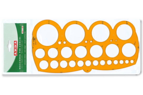 Maschera per cerchi ARDA con smusso mm.1-55/80 polistirolo arancio bordo tirachina - 7126