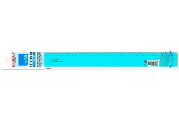 Riga ARDA Tecnoschool polistirolo termoresistente azzurro trasparente 50cm 40050SS