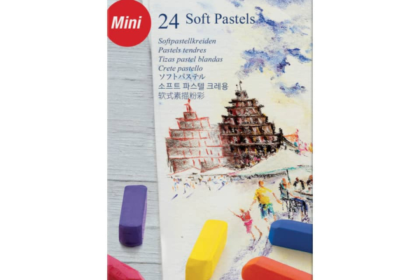 Crete morbide Faber-Castell Soft Pastels Creative Studio mini assortiti astuccio di cartone da 24 - 128224