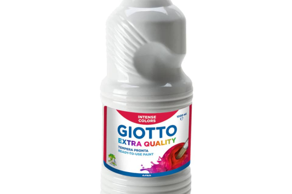 Tempera a base d'acqua GIOTTO Extra Quality flacone 1 lt bianco 533401