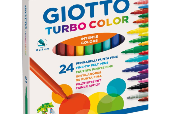Pennarelli GIOTTO Turbo Color punta fine 2,8 mm assortiti astuccio da 24 - 417000