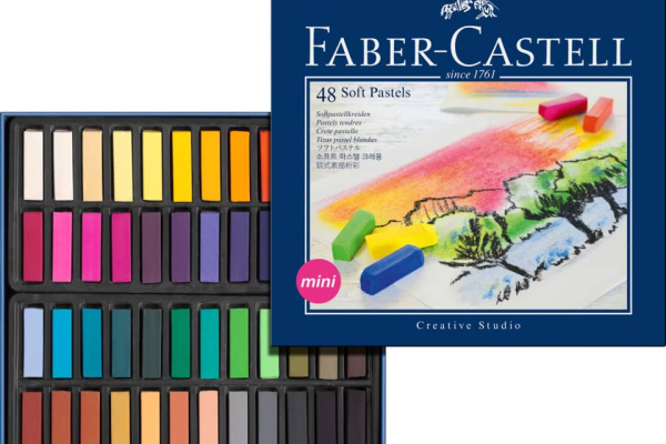Crete morbide Faber-Castell Soft Pastels Creative Studio mini assortiti astuccio di cartone da 48 - 128248