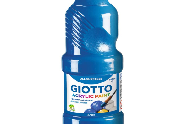 Tempera a base acrilica GIOTTO Acrylic Paint flacone 500 ml cyan 53371500