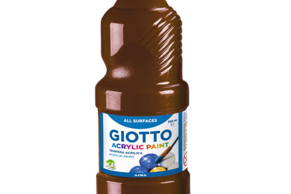 Tempera a base acrilica GIOTTO Acrylic Paint flacone 500 ml marrone 53372800