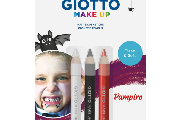 Tris tematico di matite cosmetiche GIOTTO Bianco, Nero, Rosso - Vampire conf. 3 pezzi - 473500