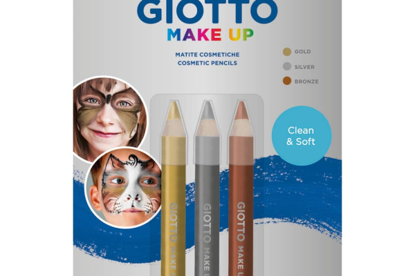 Tris tematico di matite cosmetiche GIOTTO oro, argento, bronzo metallizzate - conf. 3 pezzi 473200
