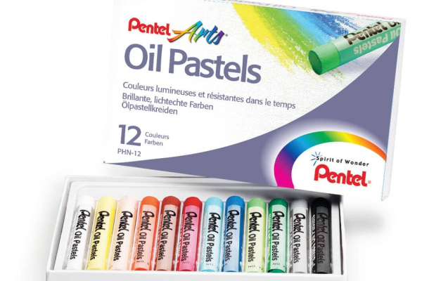 Pastelli a olio Pentel Arts Oil Pastel - 8 mm colori assortiti Conf. 12 pezzi - 0100524