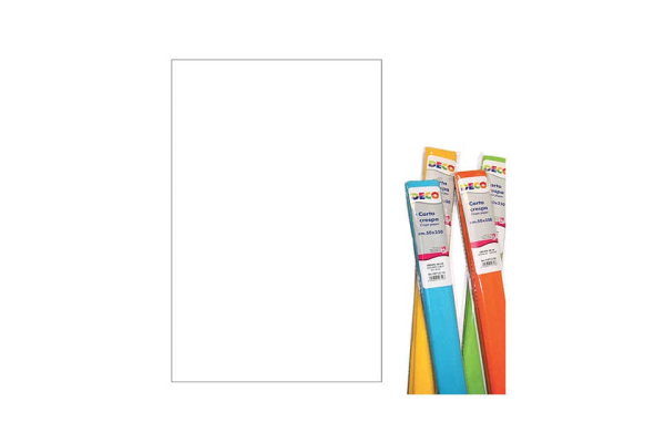Rotolo di Carta crespa - 50x250 cm - 40 g/m² Deco bianco 10713/01