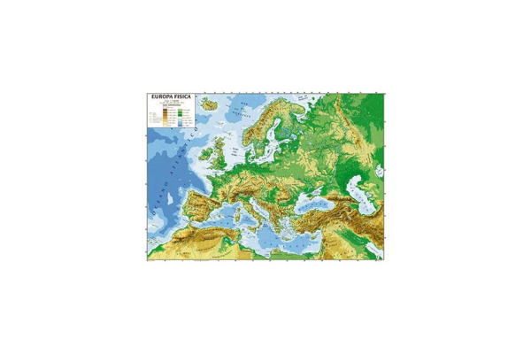 Carta geografica plastificata - 100x140 cm CWR europa 06991
