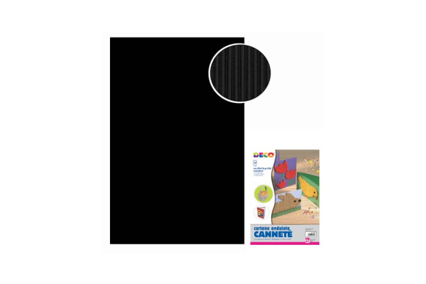 Cannetè - 50x70 cm - busta 10 fogli - 230 g/m² Deco nero 2206/7