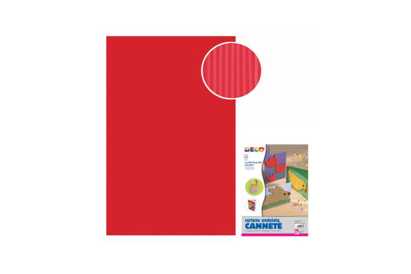 Cannetè - 50x70 cm - busta 10 fogli - 230 g/m² Deco rosso 2206/1