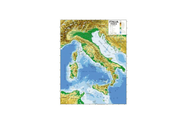 Carta geografica plastificata - 100x140 cm CWR Italia 06990