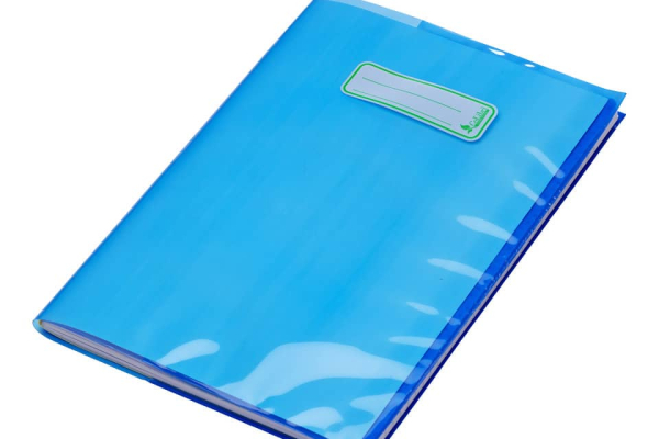 Copriquaderno con etichetta - coprimaxi A4 in Eco-Polietilene - 140 μm CoLibrì blu - CM090TB