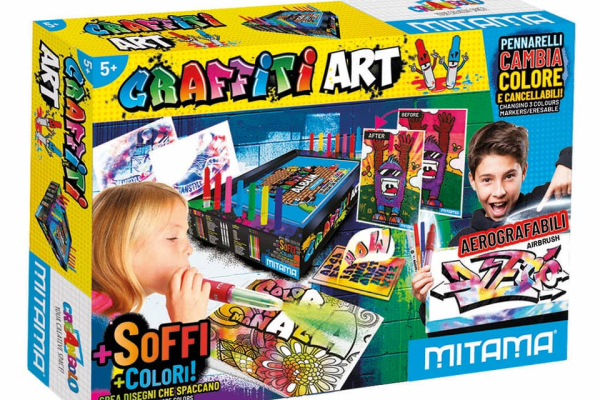 Graffiti Art aerografo e cambiacolore Mitama - scatola creativa - colori assortiti 62866