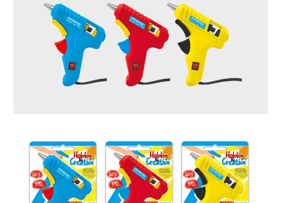 Pistola per colla a caldo + 2 colle stick Mitama - colori assortiti 62841