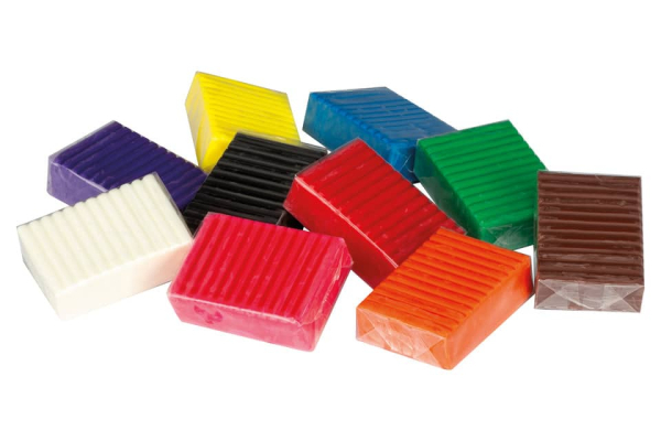 Astuccio da 10 panetti di plastilina vegetale 500 g Pongo colori assortiti F605000