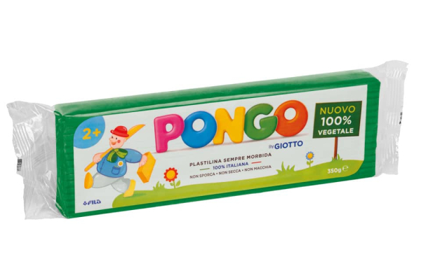 Panetto di plastilina vegetale modellabile 350 g Pongo verde F603504