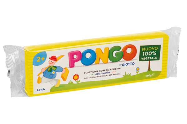 Panetto di plastilina vegetale modellabile 350 g Pongo Giallo F603501
