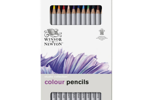 Scatola in metallo 12 matite colorate - diametro mina 3,7 mm Winsor&Newton colori assortiti - 0490012