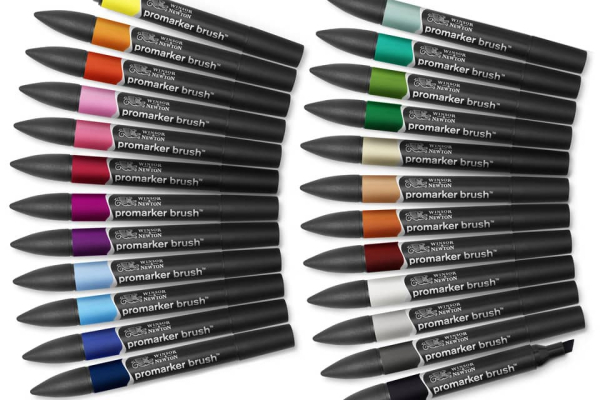 Set 24 pennarelli brushmarker ''Student Designer'' Winsor&Newton colori assortiti - 0290079