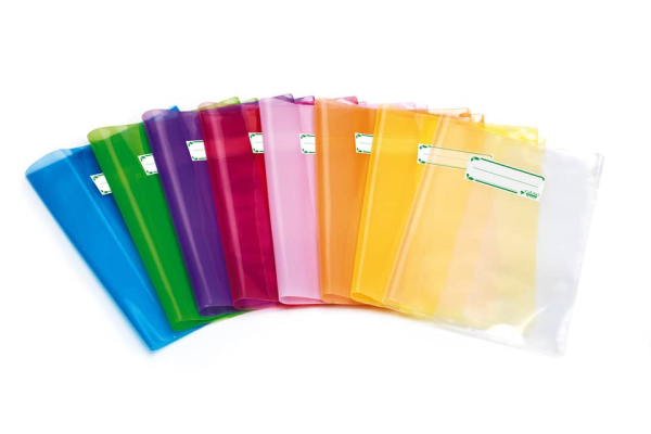 Copriquaderno CMAXI A4 eco-polietilene Colibrì - 130 my trasparente viola 400174470